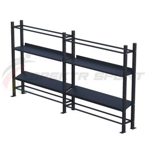 Купить Модульный стеллаж для гантелей, гирь и медболов 3780х430х1950 (2 секции) в Ипатове 